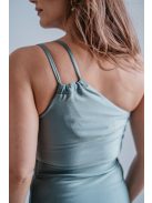 Helén - army zelené maxi šaty s asymetrickým topom