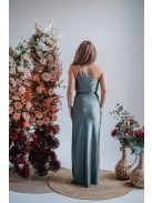 Helén - army zelené maxi šaty s asymetrickým topom