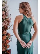 Eliza - špeciálne maxi šaty s úzkou sukňou, vo farbe goblin