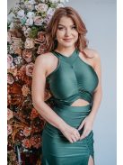 Eliza - špeciálne maxi šaty s úzkou sukňou, vo farbe goblin