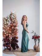 Eliza - špeciálne maxi šaty s úzkou sukňou, vo farbe goblin