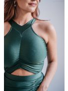 Eliza - špeciálne maxi šaty s úzkou sukňou, vo farbe goblin