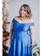 Audrey - maxi šaty s výstrihom v tvare srdca a áčkovou sukňou, vo farbe teneriffe