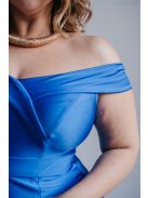 Audrey - maxi šaty s výstrihom v tvare srdca a áčkovou sukňou, vo farbe teneriffe