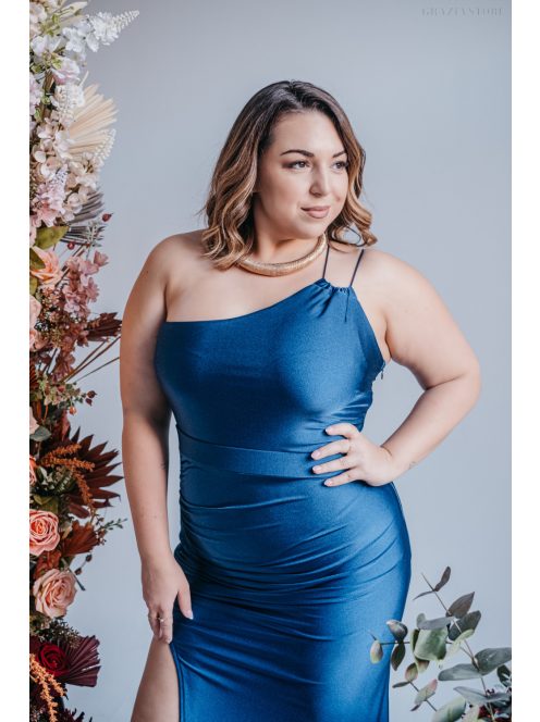 Helén - maxi šaty s asymetrickým topom, vo farbe isola 