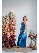 Helén - maxi šaty s asymetrickým topom, vo farbe isola 