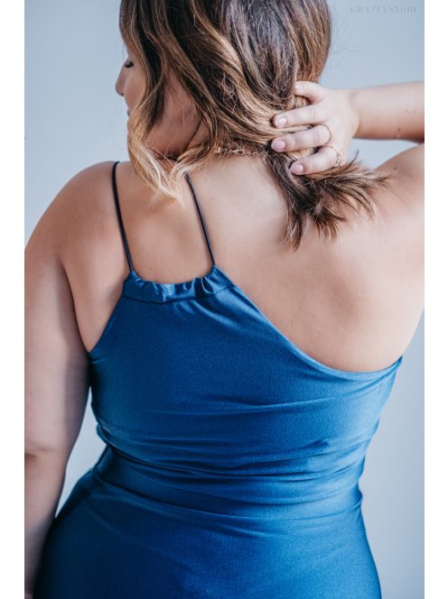 Helén - maxi šaty s asymetrickým topom, vo farbe isola 