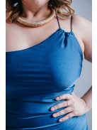 Helén - maxi šaty s asymetrickým topom, vo farbe isola 