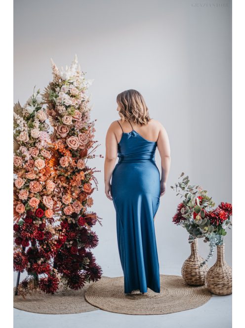 Helén - maxi šaty s asymetrickým topom, vo farbe isola 