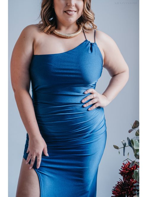 Helén - maxi šaty s asymetrickým topom, vo farbe isola 