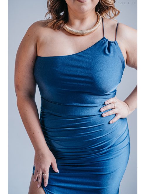 Helén - maxi šaty s asymetrickým topom, vo farbe isola 