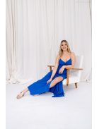 Gitta -  mušelínové maxi šaty so špeciálnym riešením chrbta, v kráľovskej modrej farbe