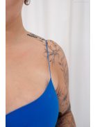 Abigél - mušelínové maxi šaty s preloženým dekoltom, v kráľovskej modrej farbe