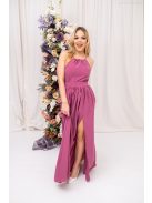 Odett - mušelínové, bezrukávové maxi šaty vpredu-vzadu uzavreté, v rose farbe