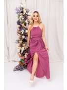 Odett - mušelínové maxi šaty bez rukávov,  s uzavretým vrchným dielom vpredu aj vzadu, v rose farbe