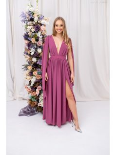   Scarlett - špeciálne, mušelínové maxi šaty s prekríženou látkou na chrbte, v rose farbe