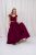 Rebeka - nariasená maxi sukňa z mušelínového materiálu, v purpurovej farbe