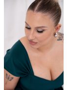 Rebeka - tmavozelený mušelínový crop top