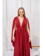 Scarlett - špeciálne mušelínové maxi šaty s prekríženou látkou na chrbte,  v tehlovej farbe