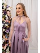 Pandóra - tylový plášť so štrasovými kamienkami, v staroružovej farbe