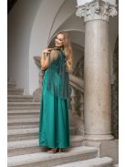 Pandóra - tylový plášť so štrasovými kamienkami, v zelenej farbe