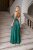 Scarlett - špeciálne maxi šaty s prekríženou látkou na chrbte a flitrovým tylom, v zelenej farbe 