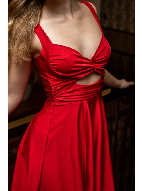 Zoe - červené mini šaty z elastického materiálu