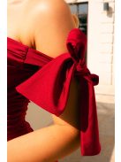 Heni – off-shoulder alkalmi ruha masnis részlettel shanghai színben