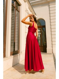   Dominika – shanghai színű elasztikus maxi ruha vastag pánttal