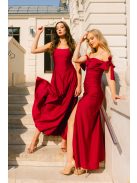 Dominika – shanghai színű elasztikus maxi ruha vastag pánttal