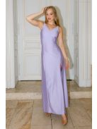 Annabella – elastické maxi šaty vo farbe poetry s dekoltom a výstrihom chrbtovej časti do V