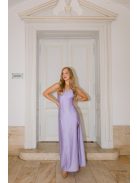 Annabella – elastické maxi šaty vo farbe poetry s dekoltom a výstrihom chrbtovej časti do V