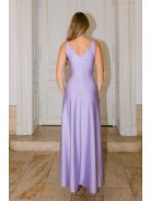 Annabella – elastické maxi šaty vo farbe poetry s dekoltom a výstrihom chrbtovej časti do V