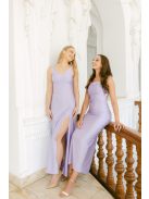 Annabella – elastické maxi šaty vo farbe poetry s dekoltom a výstrihom chrbtovej časti do V