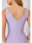 Annabella – poetry színű elasztikus maxi ruha V dekoltázzsal és hátkivágással