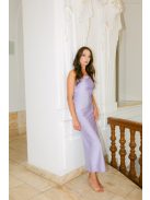 Aletta – elastické maxi šaty vo farbe poetry s prekríženou látkou na chrbte