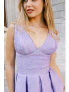 Szonja – fialové žakárové maxi šaty zo vzorovaného materiálu 