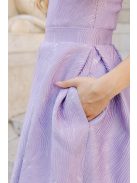 Szonja – fialové žakárové maxi šaty zo vzorovaného materiálu 