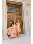 Niko – žakárové mini šaty so zlatým abstraktným vlnovým vzorom